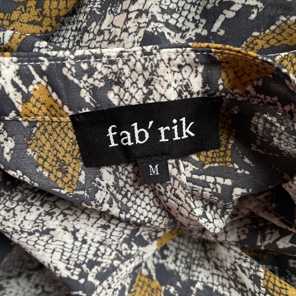 Fab’rik Snakeskin Python Button Down Billowy Ball… - image 6